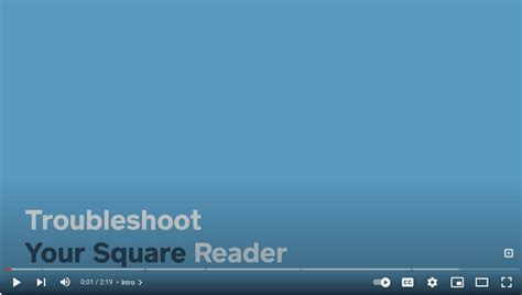 troubleshooting square reader problems